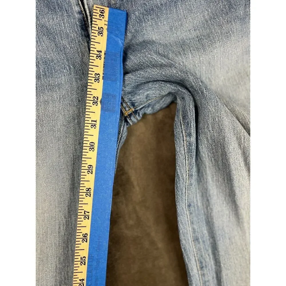 Levi's 511 Denim Jeans Mens 36x34 Blue White Oak Cone Denim‎ Vintage